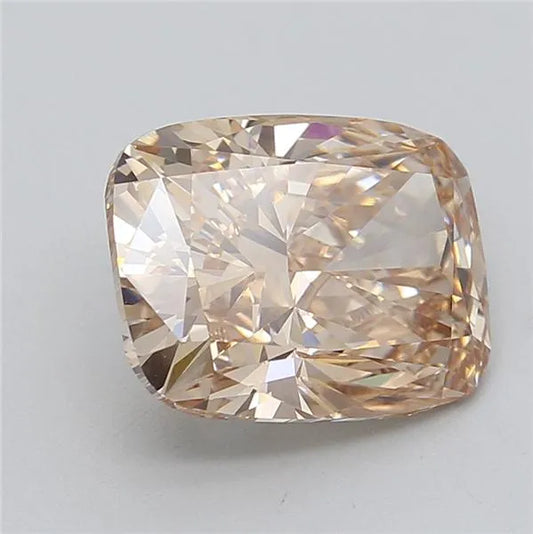 6.52ct Cushion modified Lab Grown Diamond (Colour Fancy Light Brown, Clarity VS1, IGI Certified)