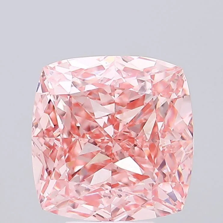 7.13ct Cushion modified Lab Grown Diamond (Colour Fancy Vivid Pink, Clarity VS1, IGI Certified)