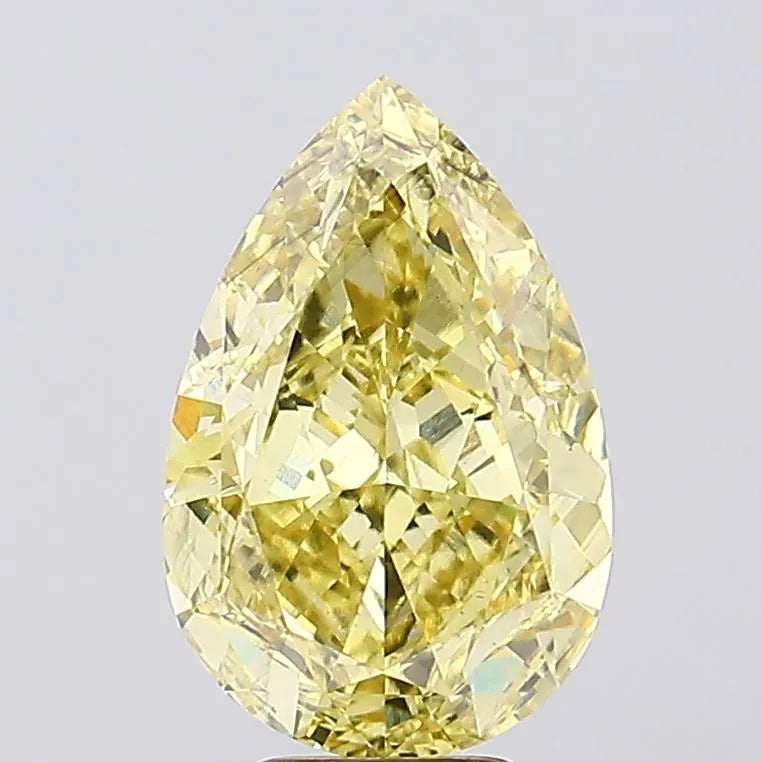 7.16ct Pear Lab Grown Diamond (Colour Fancy Vivid Yellow, Clarity SI1, IGI Certified)