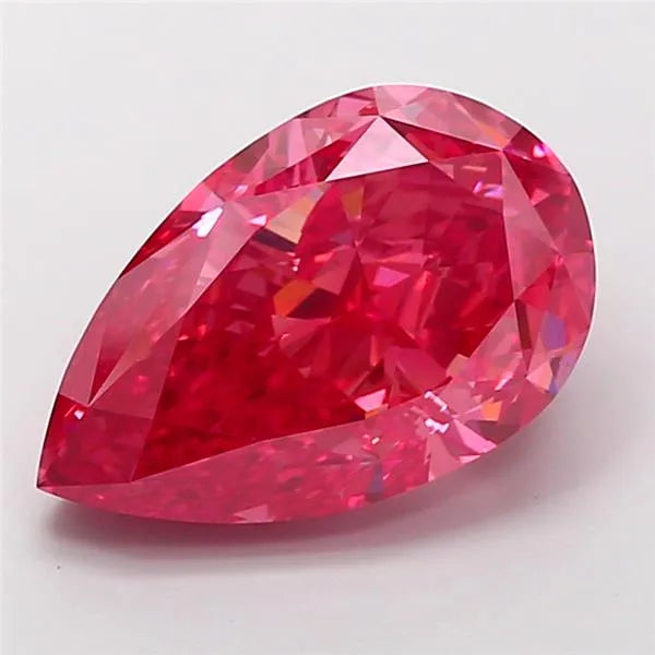 8.04ct Pear Lab Grown Diamond (Colour Fancy Vivid Red, Clarity VVS2, IGI Certified)