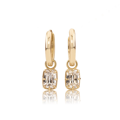 1.01ct Natural Old Mine Cut Diamond Drop Earrings – Libby