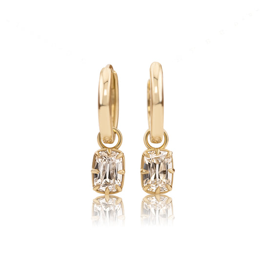 1.01ct Natural Old Mine Cut Diamond Drop Earrings – Libby