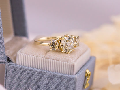 2.43ct Victorian three stone engagement ring