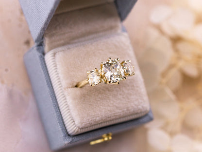 2.43ct Victorian three stone engagement ring