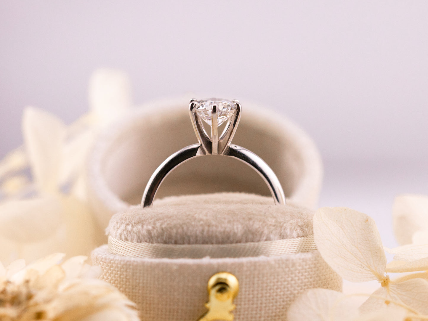 1.04ct Round Lab Diamond Solitaire Ring
