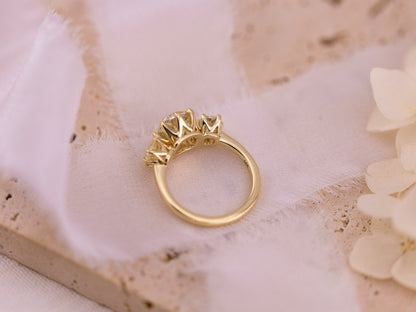 2.43ct Victorian three stone engagement ring