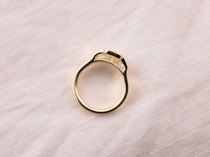 1.97ct Radiant cut three stone engagement ring