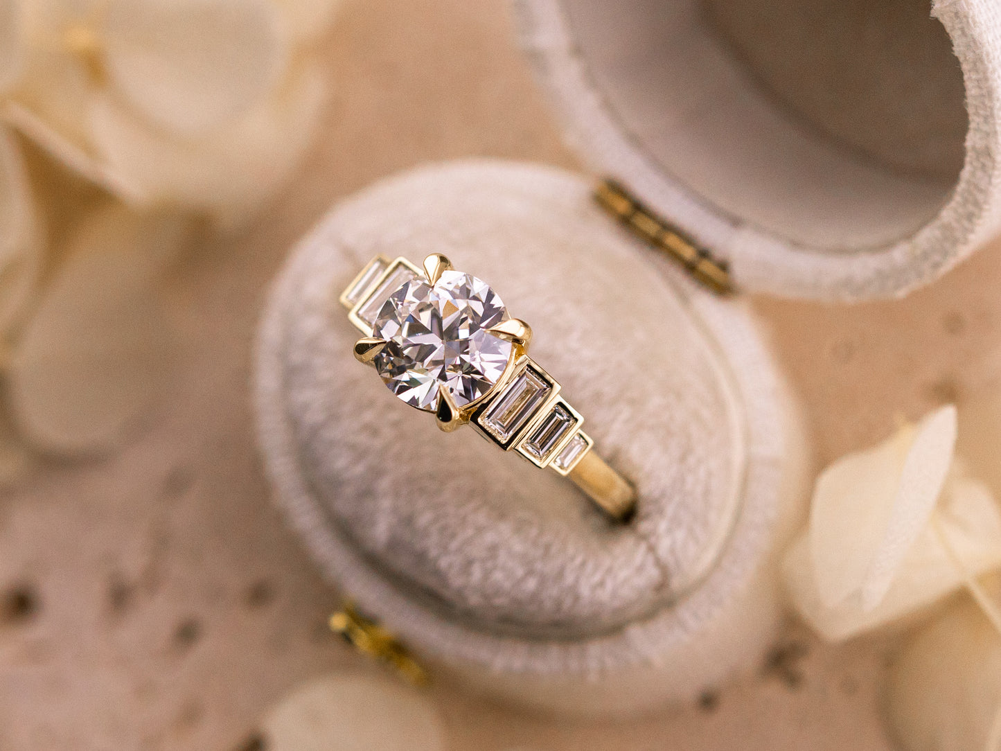 Old European cut engagement ring