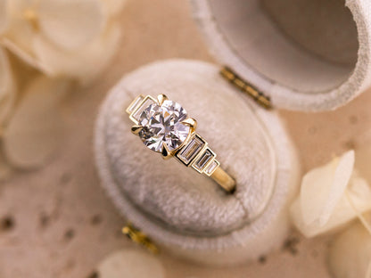 Old European cut engagement ring