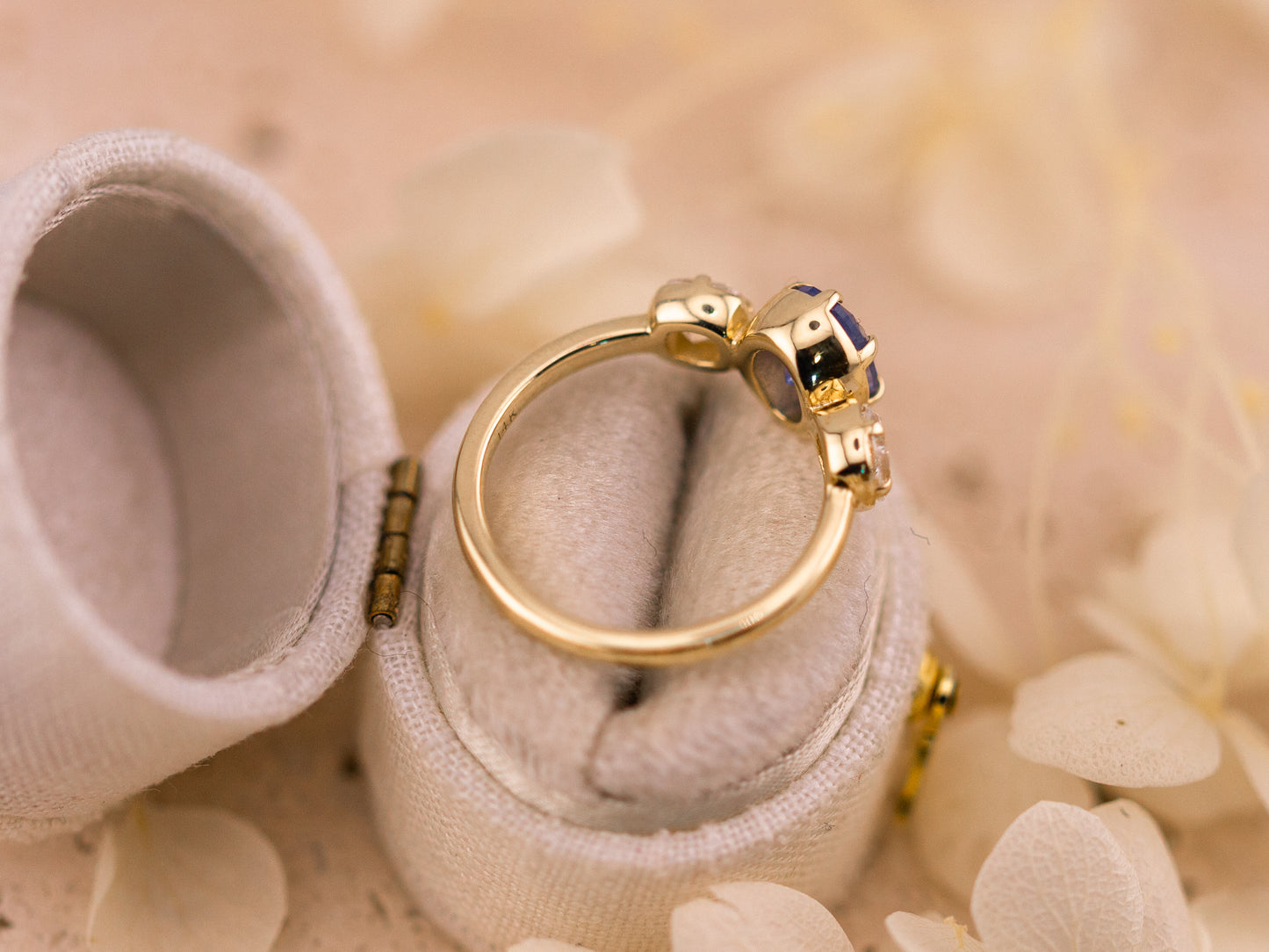 Sapphire three stone ring