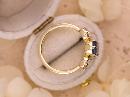 Sapphire three stone ring
