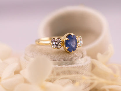 Sapphire three stone ring