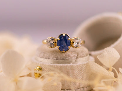 Sapphire three stone ring