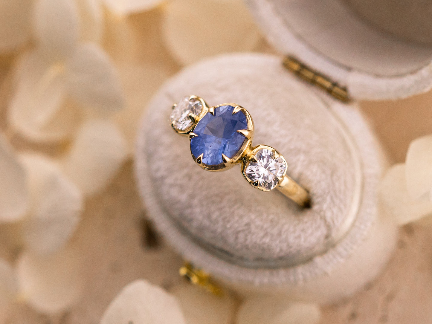 Sapphire three stone ring