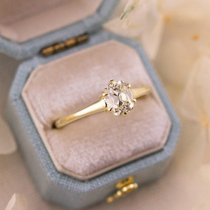 1.00ct Old Mine Cut Natural Diamond Solitaire Ring – Etta