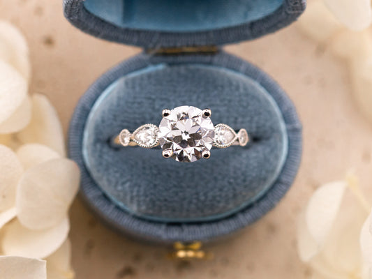 2.00ct Old European cut engagement ring