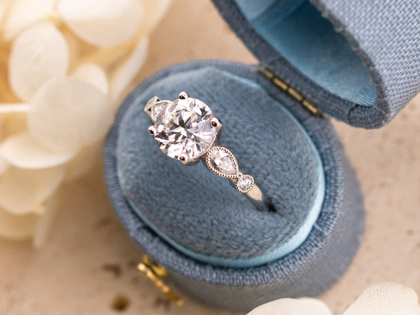 2.00ct Old European cut engagement ring