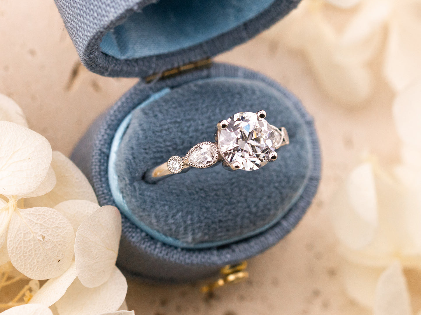 2.00ct Old European cut engagement ring