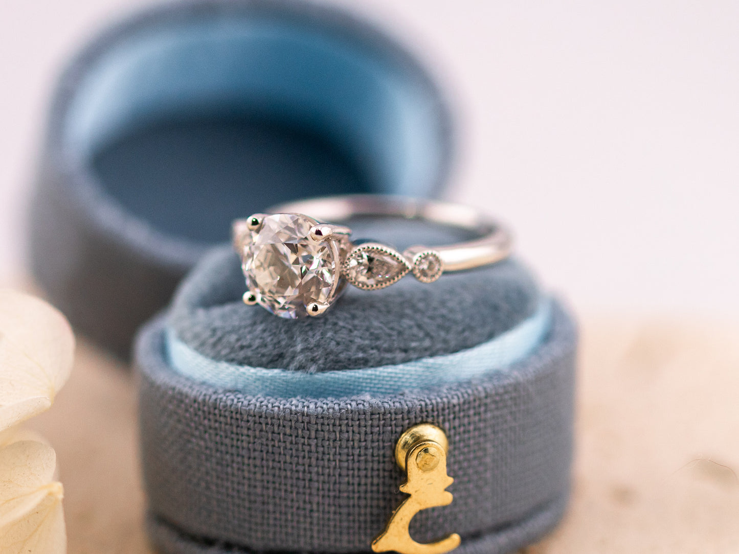 2.00ct Old European cut engagement ring