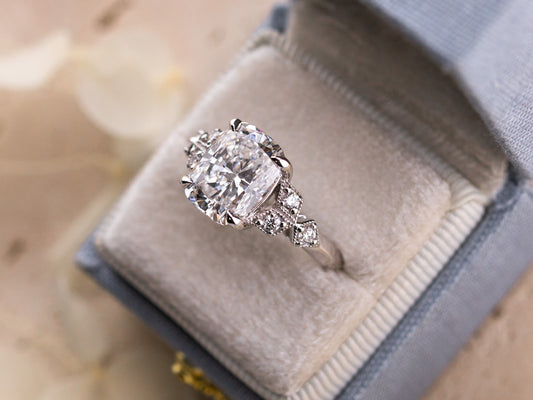4.05ct Cushion Cut Lab Diamond Ring