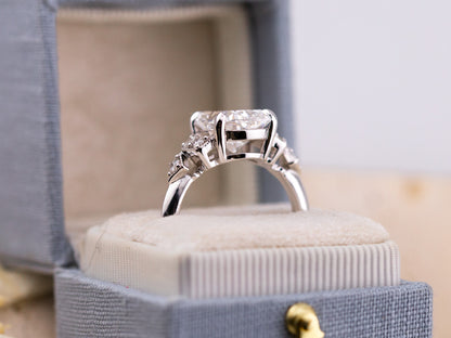 4.05ct Cushion Cut Lab Diamond Ring