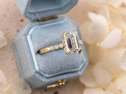 3.06ct Emerald cut engagement ring - Celeste