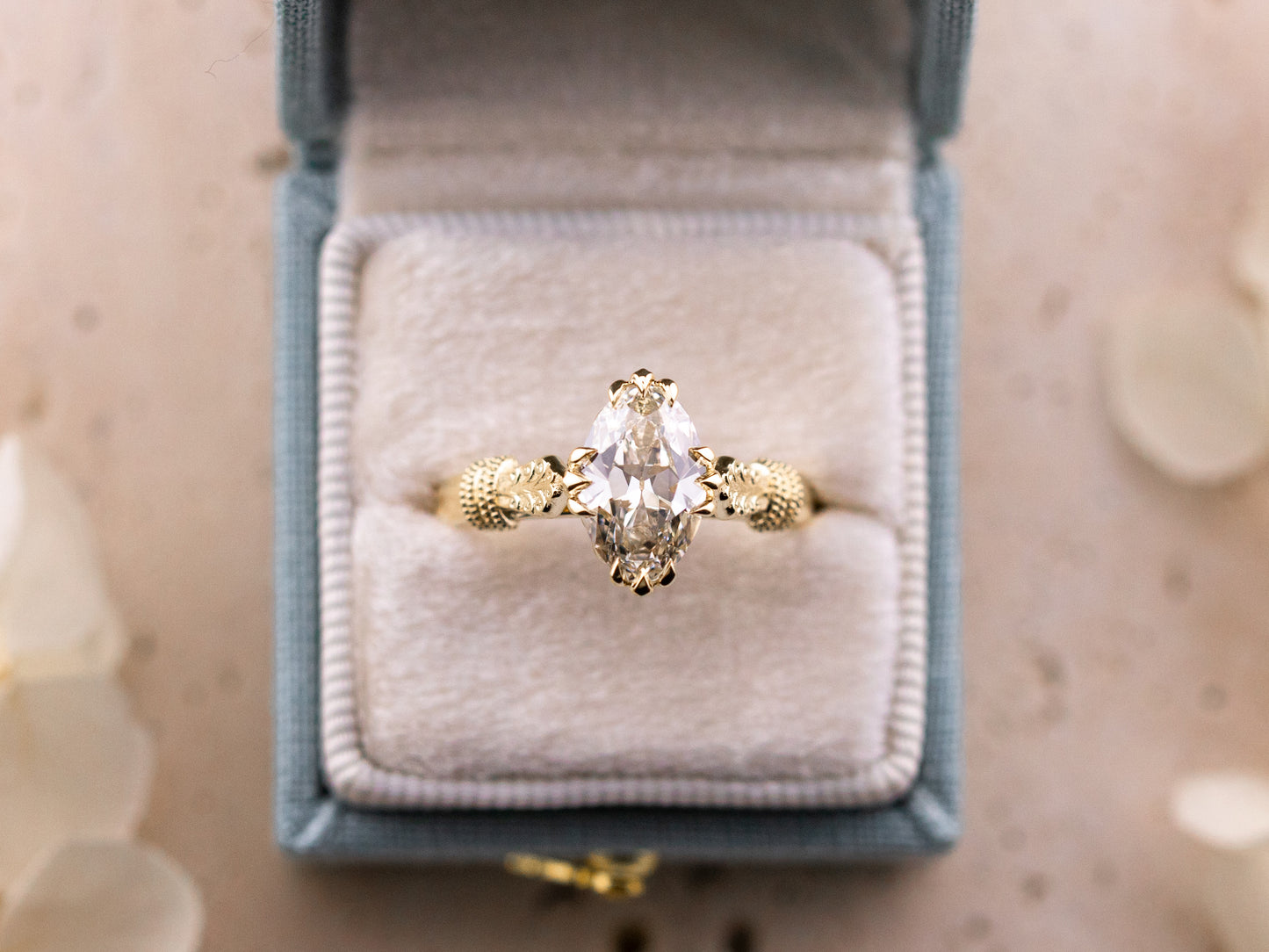2.02ct Fleur De Lis engagement ring