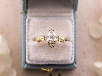 2.02ct Fleur De Lis engagement ring