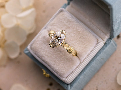 2.02ct Fleur De Lis engagement ring