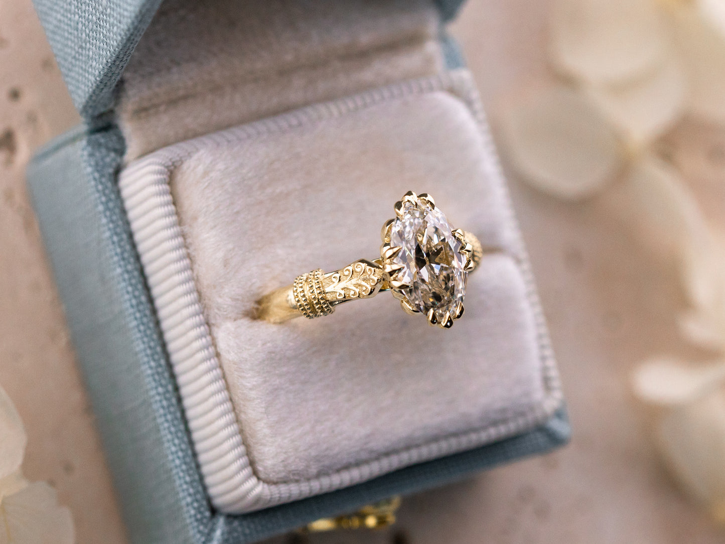 2.02ct Fleur De Lis engagement ring