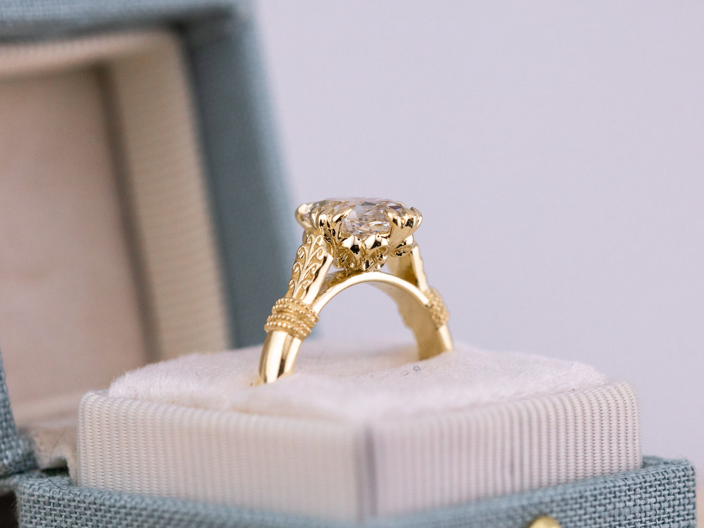 2.02ct Fleur De Lis engagement ring
