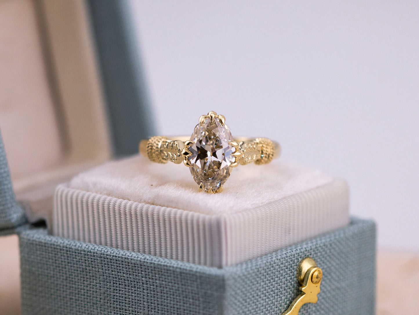 2.02ct Fleur De Lis engagement ring