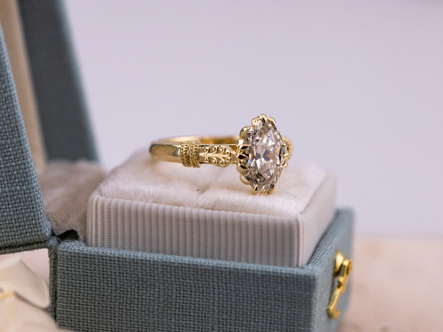 2.02ct Fleur De Lis engagement ring