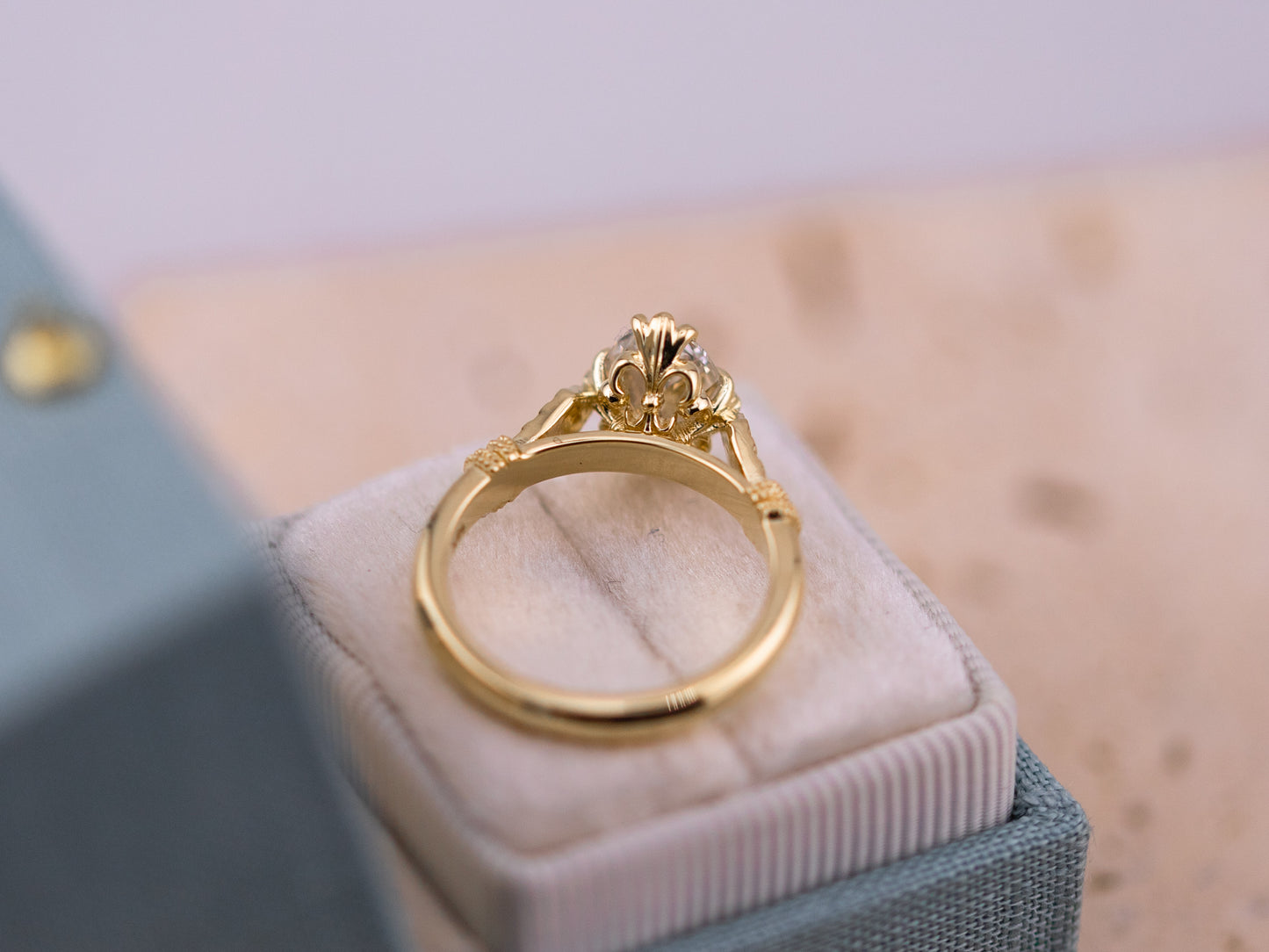 2.02ct Fleur De Lis engagement ring