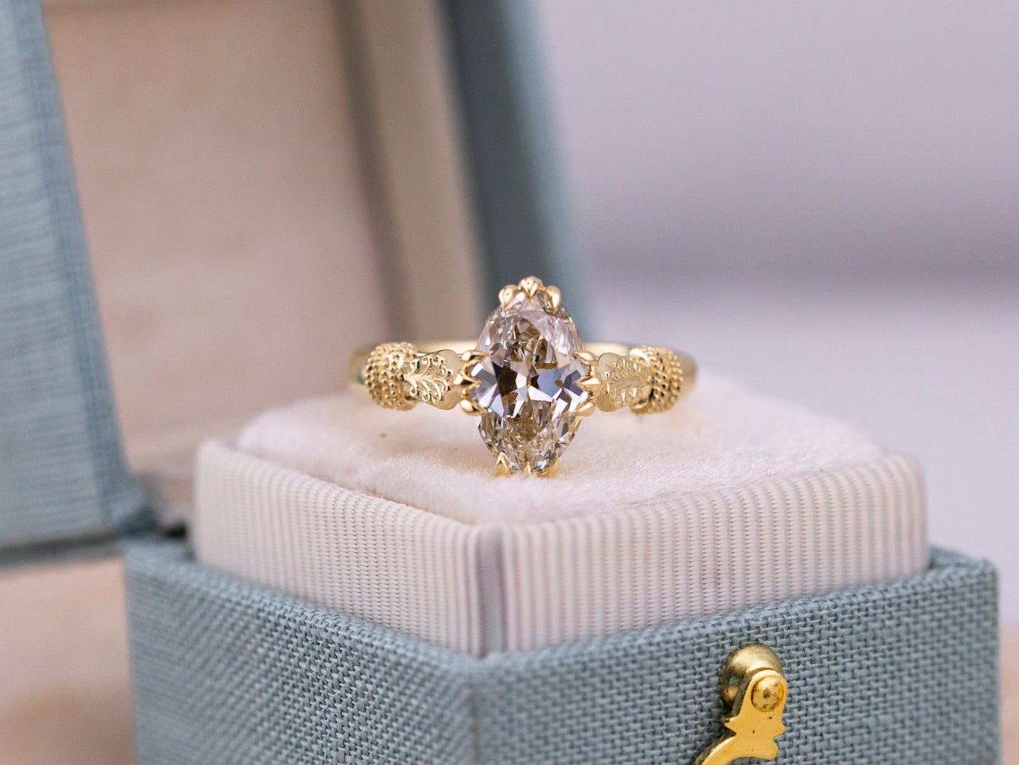 2.02ct Fleur De Lis engagement ring