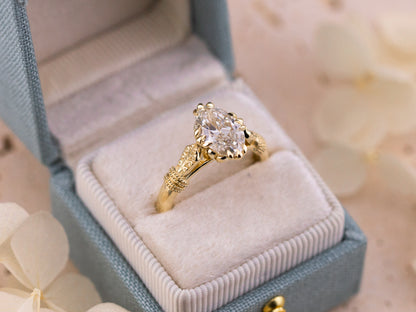 2.02ct Fleur De Lis engagement ring