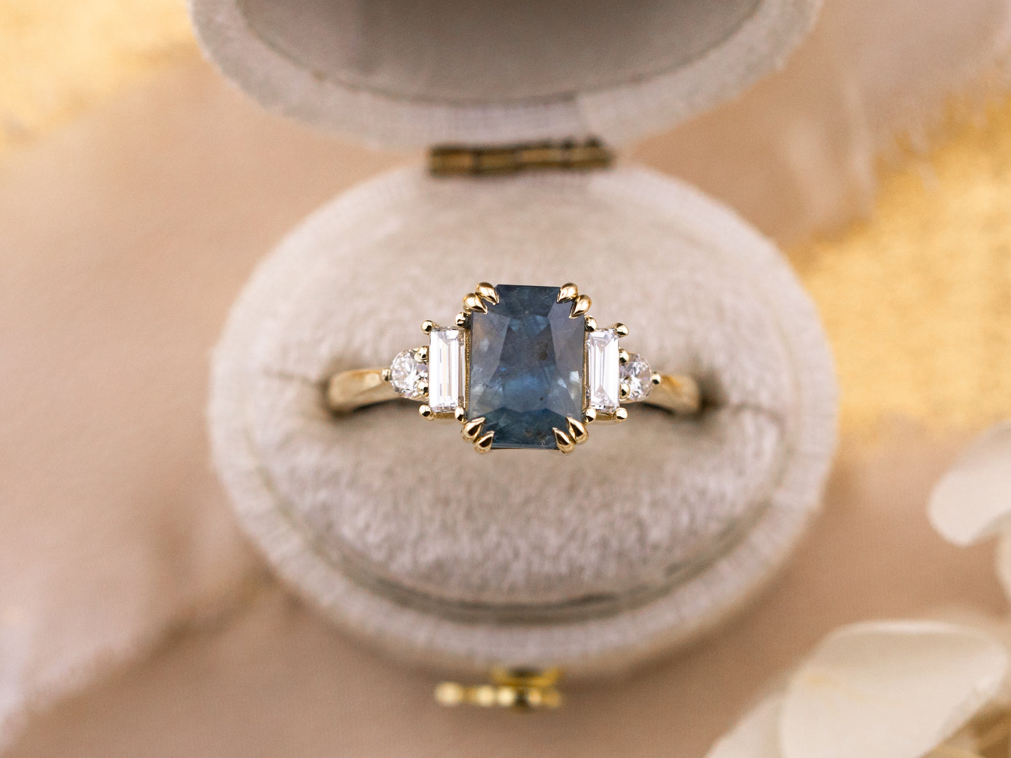 2.75ct Montana sapphire engagement ring