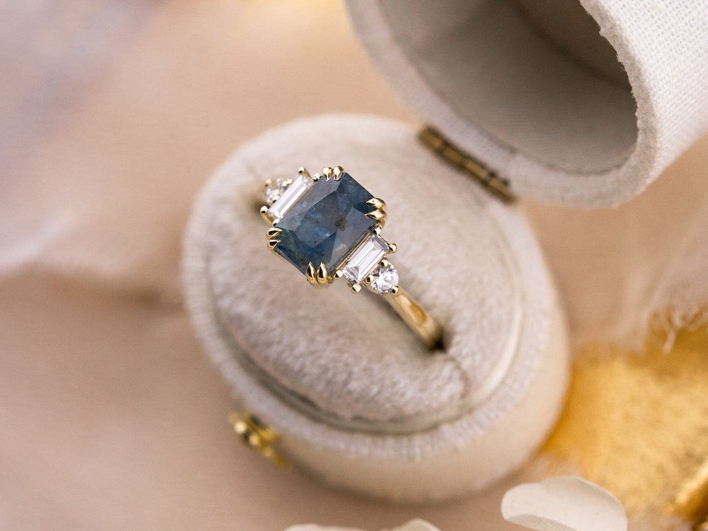 2.75ct Montana sapphire engagement ring