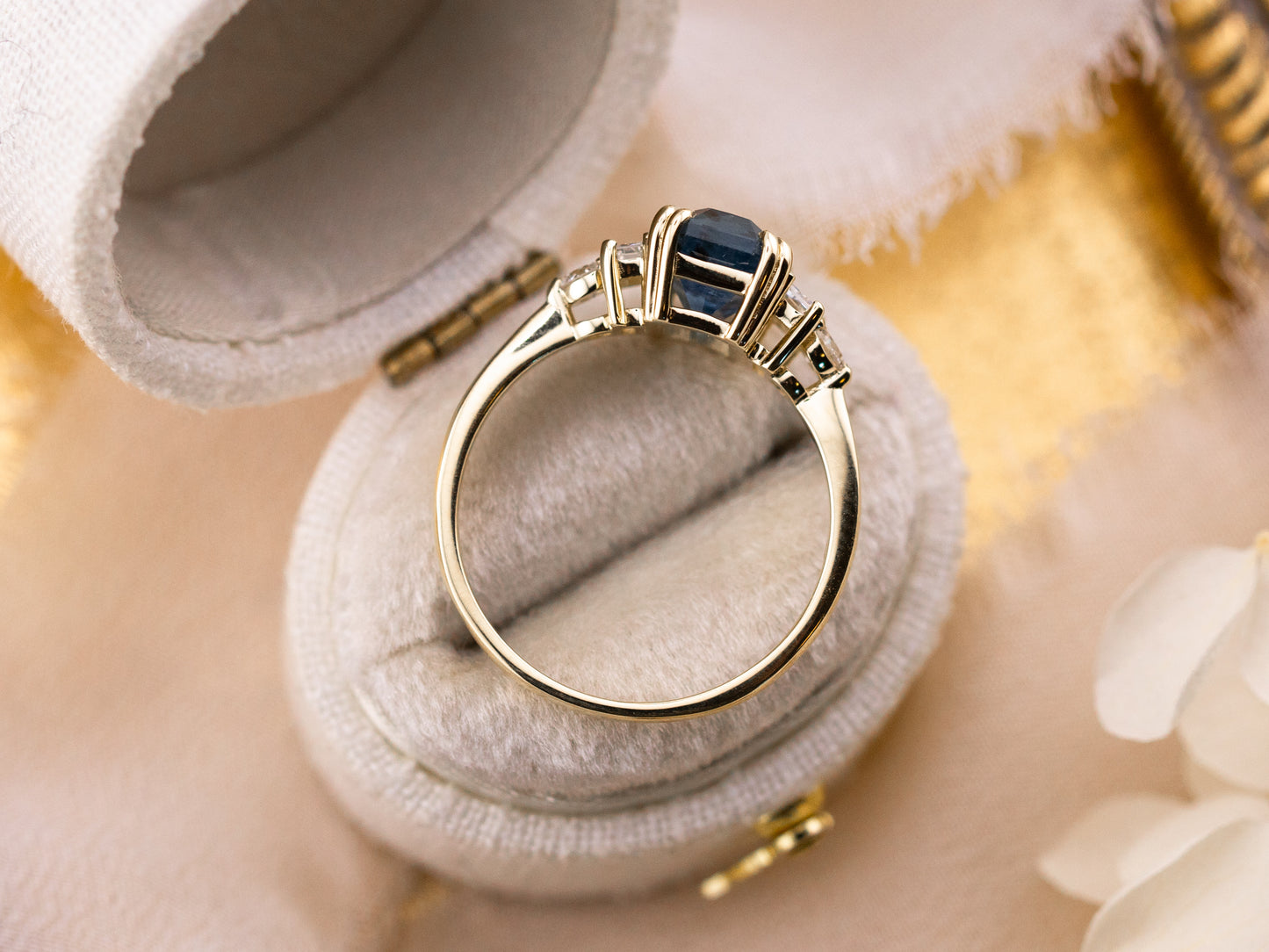 2.75ct Montana sapphire engagement ring