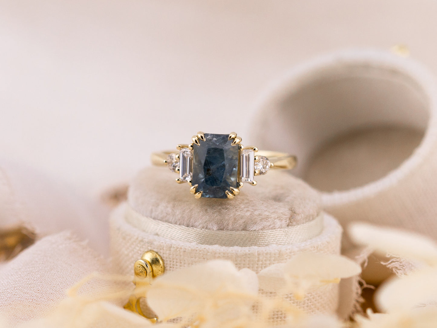 2.75ct Montana sapphire engagement ring