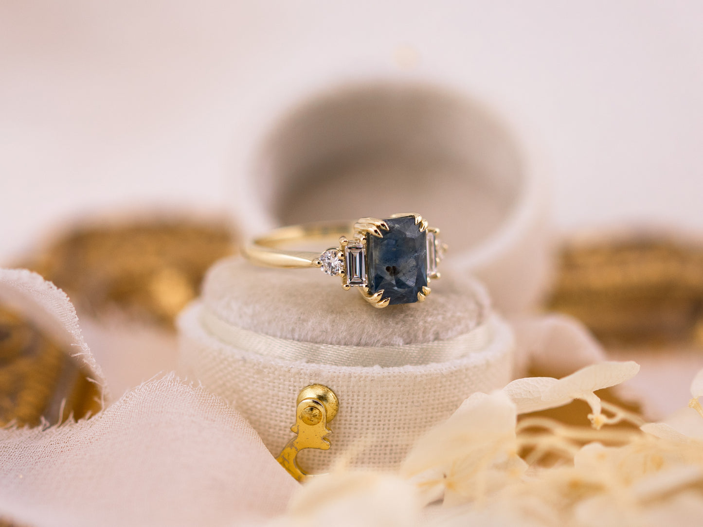 2.75ct Montana sapphire engagement ring