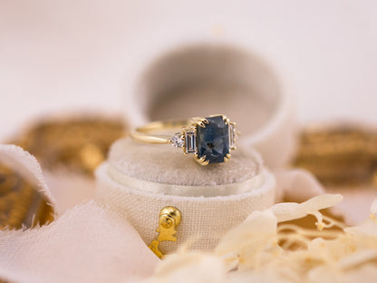 2.75ct Montana sapphire engagement ring