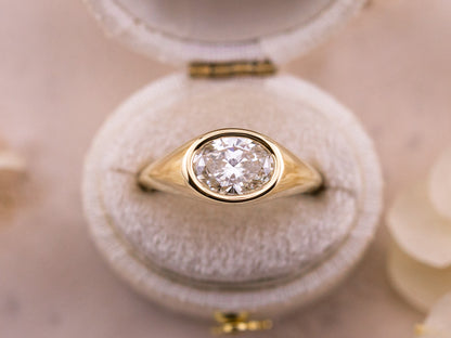 1.59ct Oval Lab Diamond East West Ring