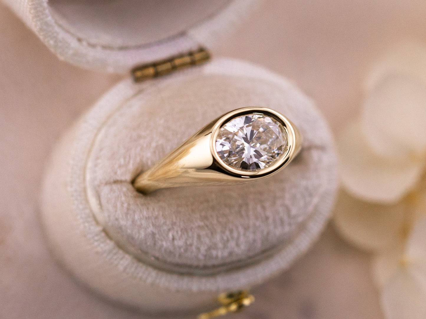 1.59ct Oval Lab Diamond East West Ring