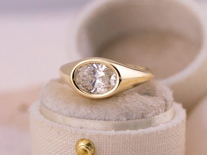 1.59ct Oval Lab Diamond East West Ring