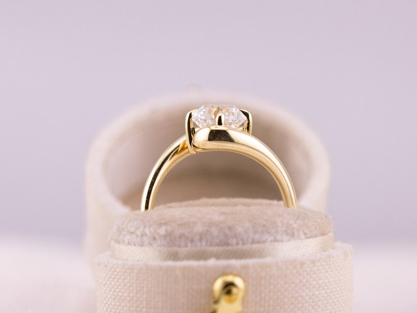 1.50ct old mine twisted band engagement ring