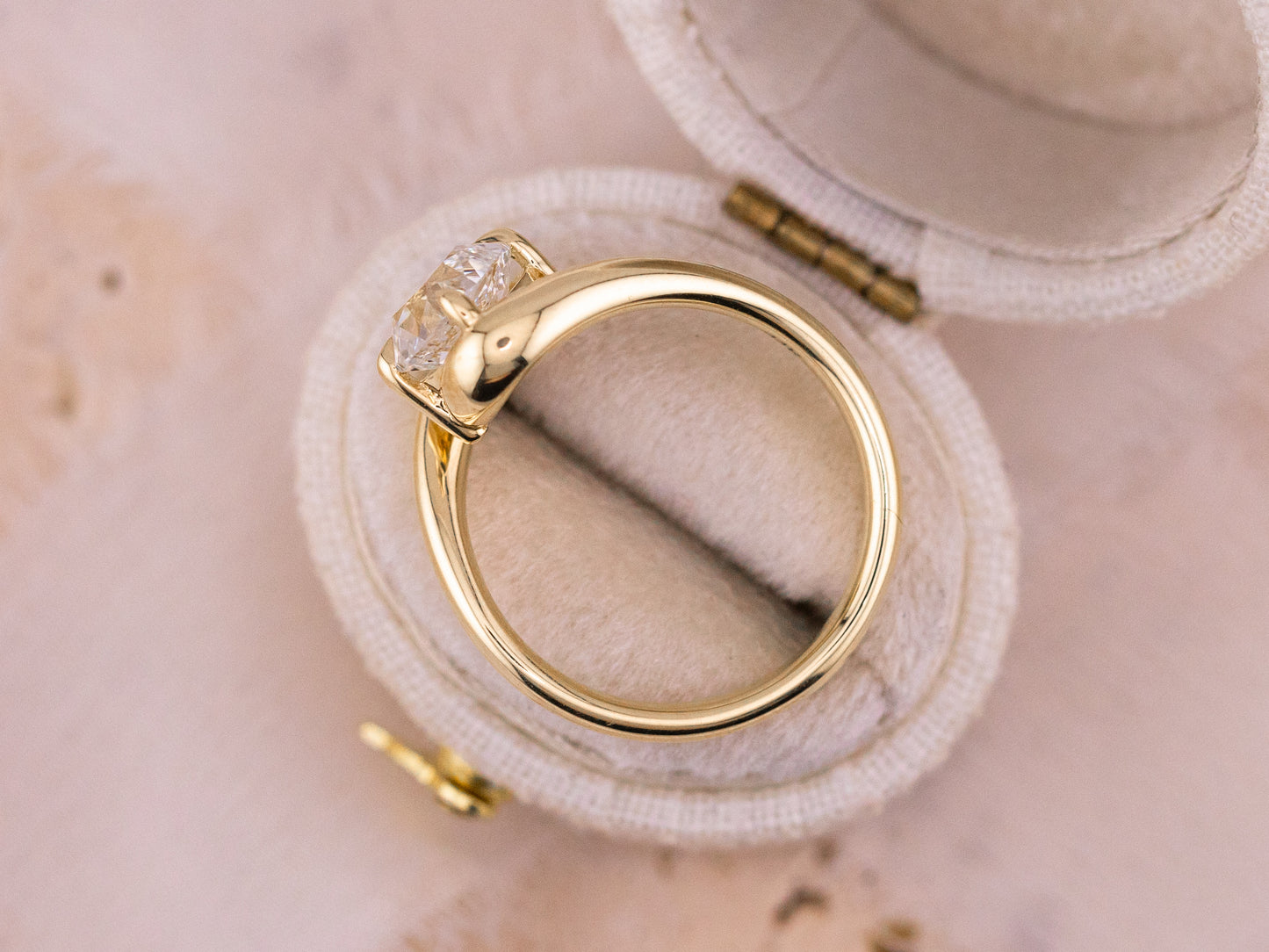 1.50ct old mine twisted band engagement ring