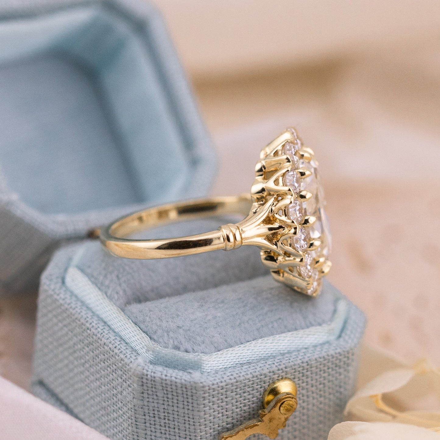 4.01ct Oval Lab Diamond Halo Ring – Callie