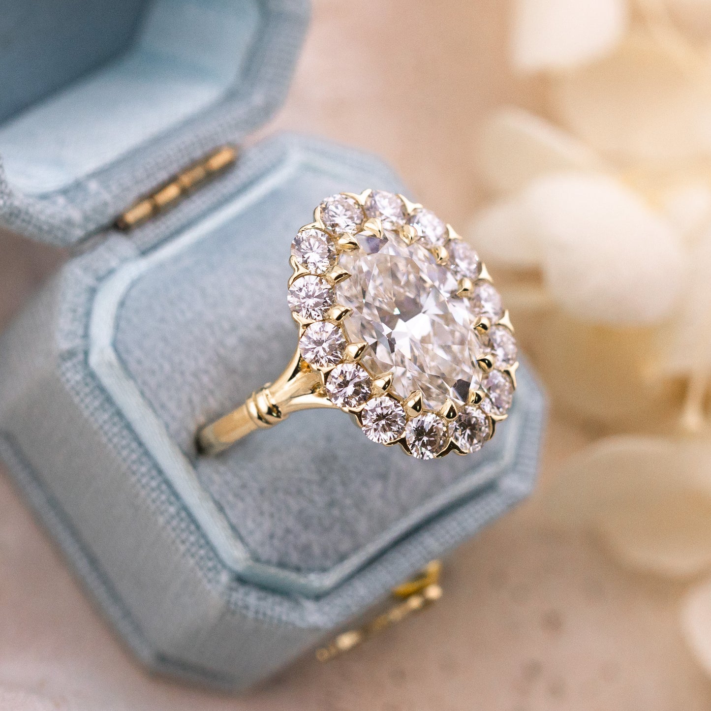 4.01ct Oval Lab Diamond Halo Ring – Callie