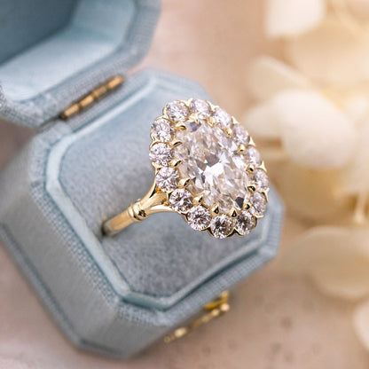 4.01ct Oval Lab Diamond Halo Ring – Callie